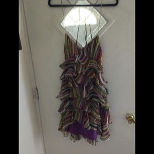 Fully lined tiered  silk dress